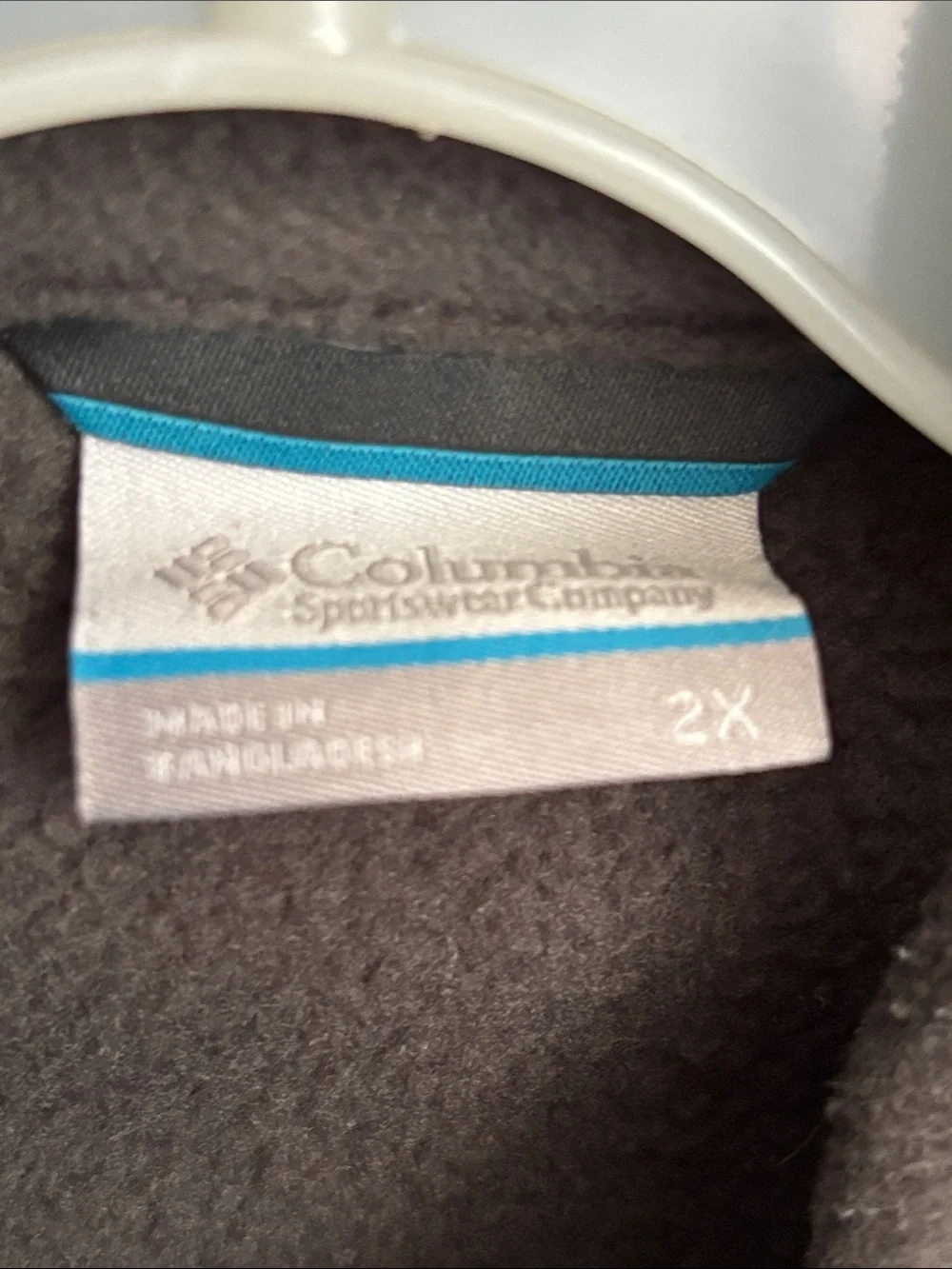 Columbia Men's Green and Gray Full-Zip Fleece Jacket size 2X High neck warm cozy